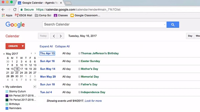 Introduction to Google Calendar Preview 1