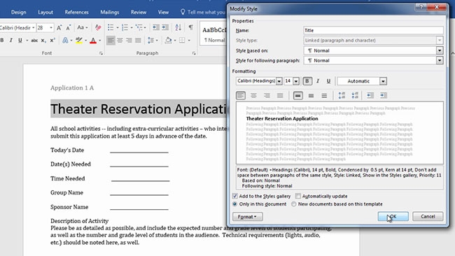 Microsoft Word 2016: Intermediate Preview 1